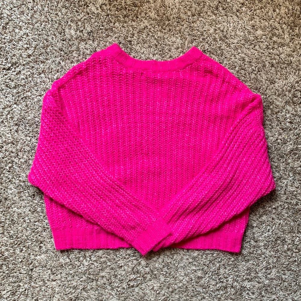 *NWT* SIZE XL AMERICAN EAGLE HOT PINK SWEATER
